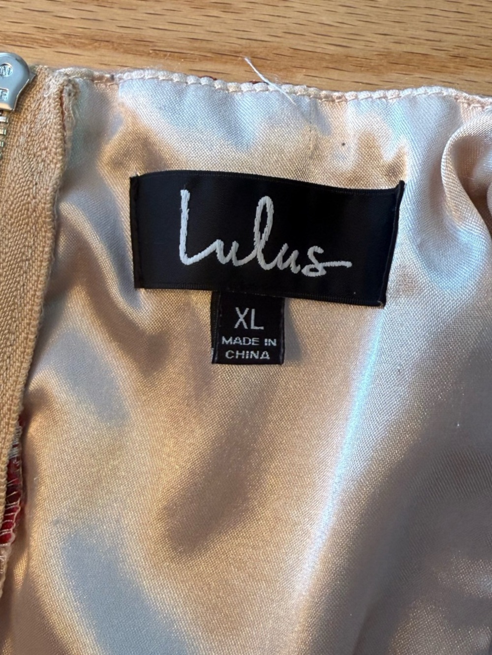 Lulu’s So Excited Nude Embroidered Sequin Skater Dress XL - Picture 8 of 11